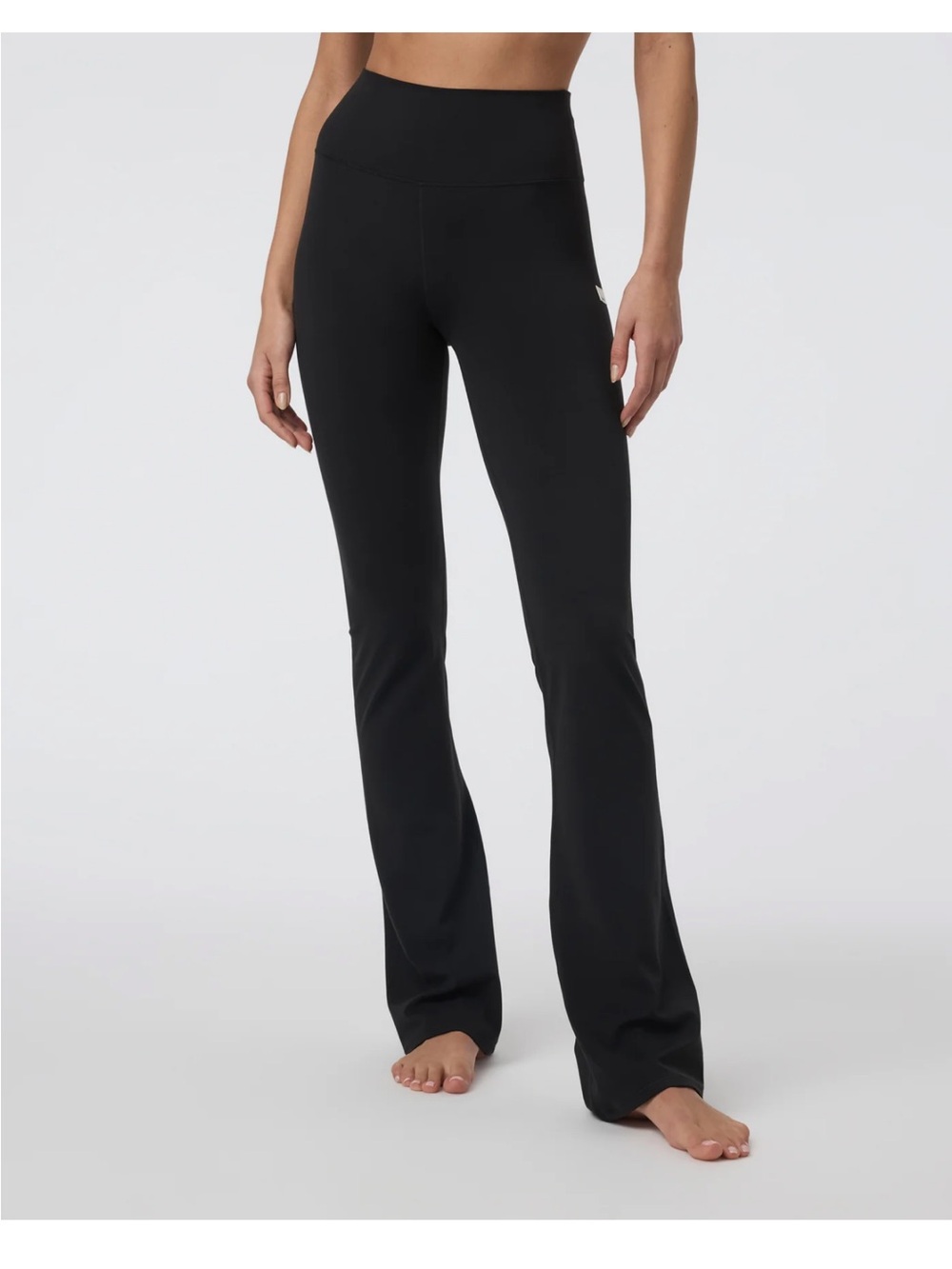 Vuori Black AllTheFeels Slim Flare Yoga Pants